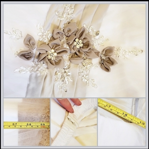 Wedding Dress – Joanies Bridal – White – Ball Gown Strapless Corset Back – Sz 6 - Picture 9 of 11